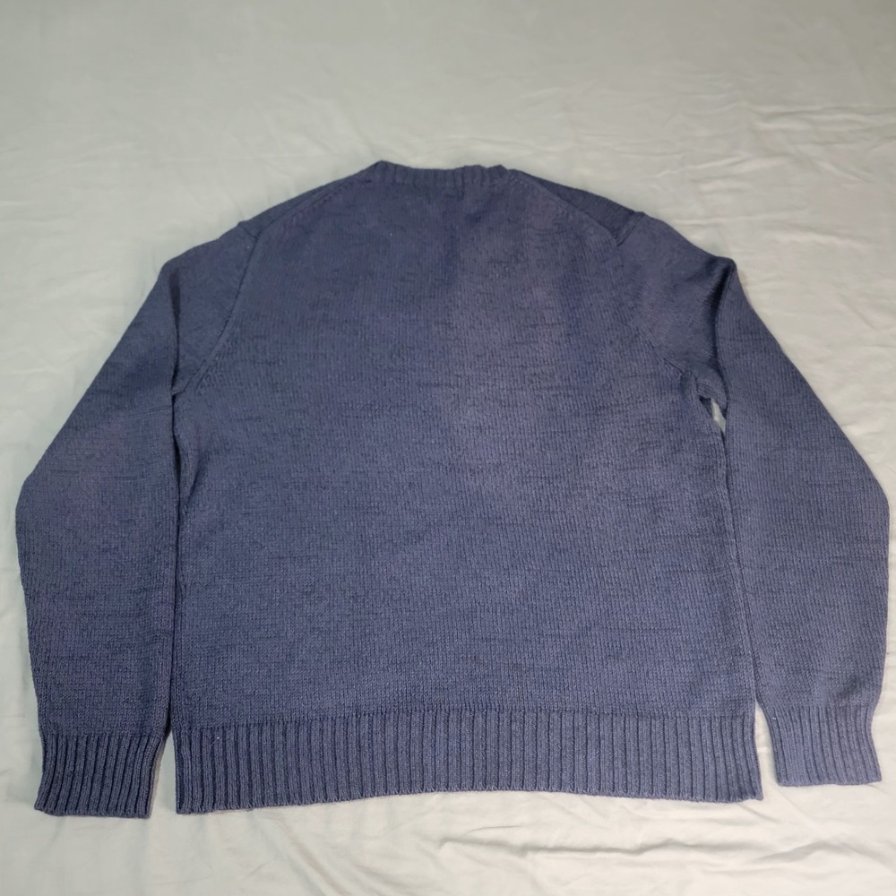 Polo Ralph Lauren Polo Bear Sweater Men's Large Blue Crew Neck Long Sleeve - Picture 2 of 11